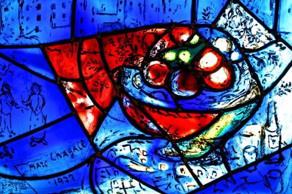 Marc Chagall, America Windows, detail, Art Institute Chicago